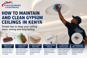 How to Maintain and Clean Gypsum Ceilings in Kenya