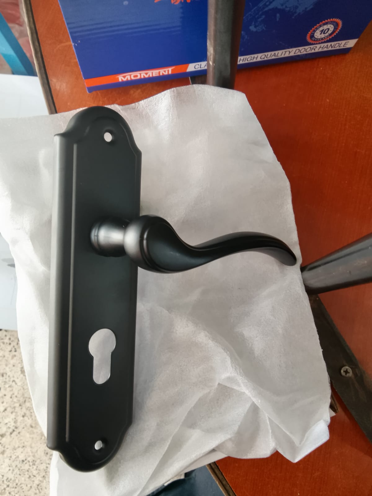 moment door lock installed on wooden door in nairobi
